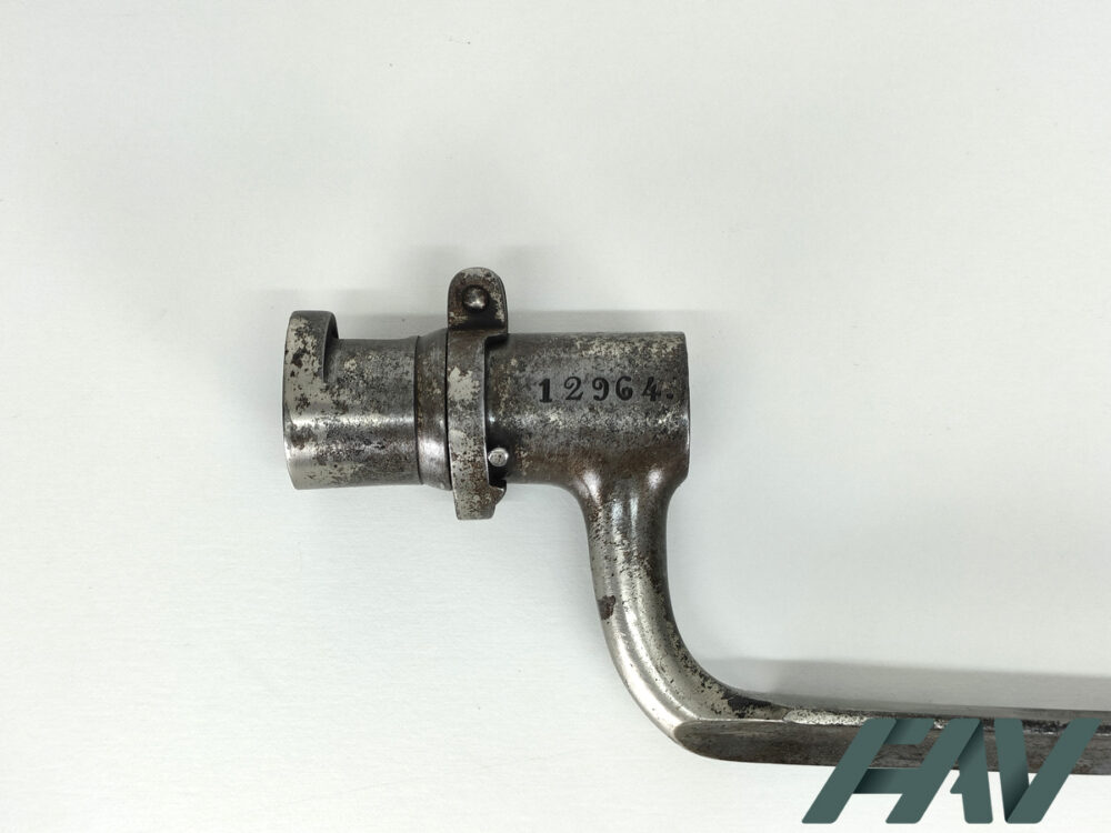 aïonnette à douille modèle 1777 modifié An IX, lame triangulaire montée sur support