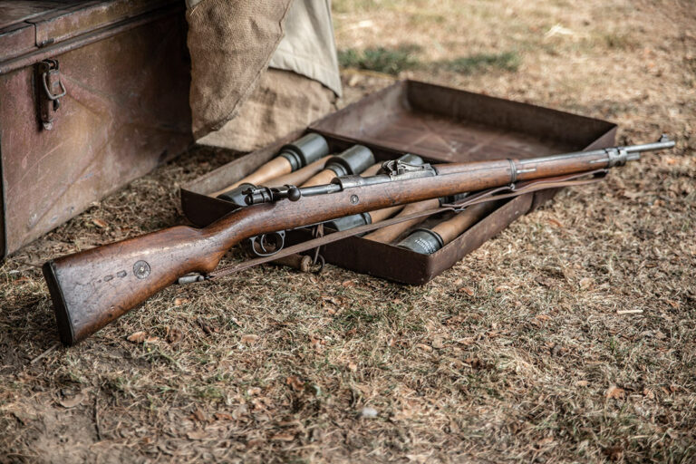 Fusil Gewehr 98 d’origine modifié pour le tir à blanc